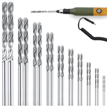 20 Pieces Diamond Drill Bits Set Twist Diamond Tip Drill Bit Heavy Duty Micro Diamond Drill Bit Set For Glass Tile Jewelry 08