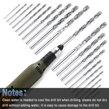 20 Pieces Diamond Drill Bits Set Twist Diamond Tip Drill Bit Heavy Duty Micro Diamond Drill Bit Set For Glass Tile Jewelry 08