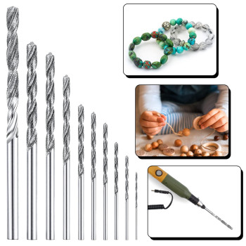 20 Pieces Diamond Drill Bits Set Twist Diamond Tip Drill Bit Heavy Duty Micro Diamond Drill Bit Set For Glass Tile Jewelry 08