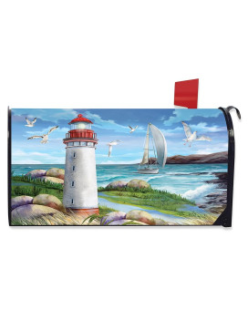 Briarwood Lane Coastal Lighthouse Summer Magnetic Mailbox Cover Standard