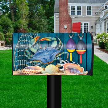 Briarwood Lane Crab Walk Summer Magnetic Mailbox Cover Standard