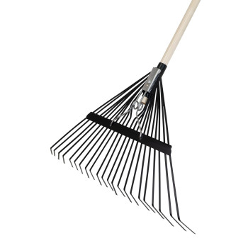 True Temper 20201001 Steel Tine Leaf Rake With Hardwoodsteel Handle 22 Tines Black