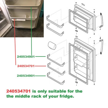 240534701 Door Bar Rack Compatible With Frigidaire Or Kenmore Refrigerator 240534701 Door Shelf Rail Replaces Ps734936 Ap32146