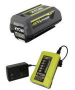 Ryobi 40V Battery And Charger Kit 40 Ah Lithiumion Battery Set Oem Op40404 Op403A 2021 Redesign With Easy Eject Latch