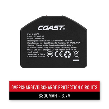 Coast Zx1010 Zithionx Usb Rechargeable Battery