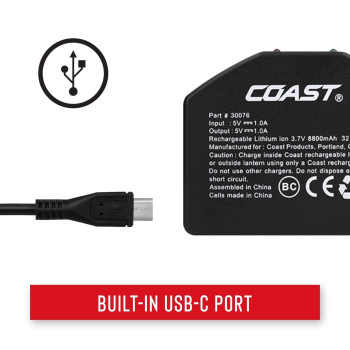 Coast Zx1010 Zithionx Usb Rechargeable Battery