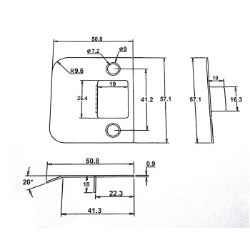 Qcaa Solid Brass Extended Lip Strike 2X214 Polish Brass 4 Pack Made In Taiwan