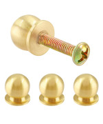 Jiozermi 4 Packs Mini Round Solid Brass Knobs 12 Inch Diameter Brass Pulls Gold Mini Drawer Pulls Mini Knobs For Jewelry Box