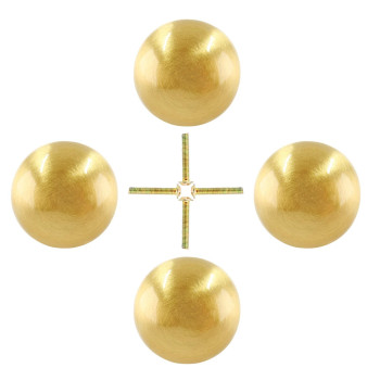 Jiozermi 4 Packs Mini Round Solid Brass Knobs 12 Inch Diameter Brass Pulls Gold Mini Drawer Pulls Mini Knobs For Jewelry Box