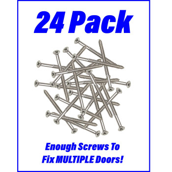 Screw Superstore Satin Silver Nickel Wood Screws 9 X 3 Inch Extra Long Door Hinge Screws Door Security Screws 24 Pack