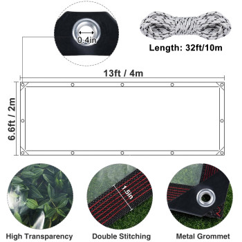 13 66 Ft Thicken Clear Tarp Waterproof 5 Mil Antitear Snowproof Windproof Clear Plastic Tarps With Grommets Pvc Tarp Tar