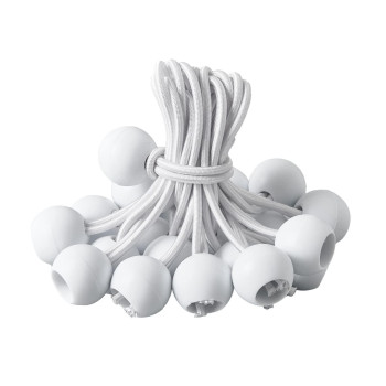 16 Pack Bungee Balls Cords White Ball Bungee Heavy Duty Heavyweight 4 In Tarp Bungee Cords Weather Resistant Tie Down Strap Di