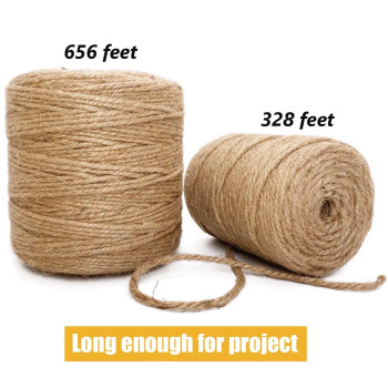 Leecogo 3Mm Jute Twine 328 Feet Heavy Duty And Durable Brown Twine For Crafting Gardening And Diy Projects