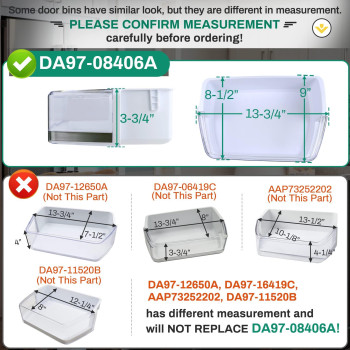 Upgraded Da9708406A Da9708406Bc Refrigerator Door Bin Shelf Replacement For Samsung Rf4287Rf4289 Right Side Door Replace A