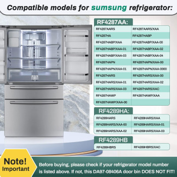 Upgraded Da9708406A Da9708406Bc Refrigerator Door Bin Shelf Replacement For Samsung Rf4287Rf4289 Right Side Door Replace A