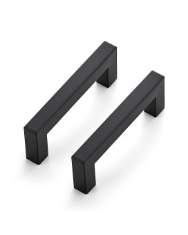 Ravinte 3 Pack 312 Inch Kitchen Square Cabinet Handles Matte Black Cabinet Pulls Black Drawer Pulls Kitchen Cabinet Hardware K