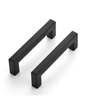 Ravinte 3 Pack 4 Inch Kitchen Square Cabinet Handles Matte Black Cabinet Pulls Black Drawer Pulls Kitchen Cabinet Hardware Kitch