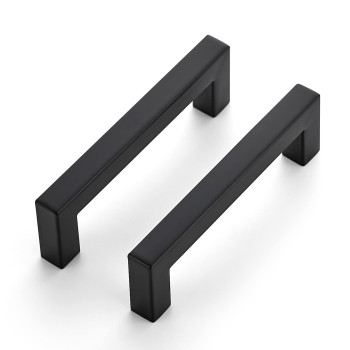 Ravinte 3 Pack 4 Inch Kitchen Square Cabinet Handles Matte Black Cabinet Pulls Black Drawer Pulls Kitchen Cabinet Hardware Kitch