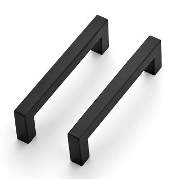 Ravinte 3 Pack 412 Inch Kitchen Square Cabinet Handles Matte Black Cabinet Pulls Black Drawer Pulls Kitchen Cabinet Hardware K