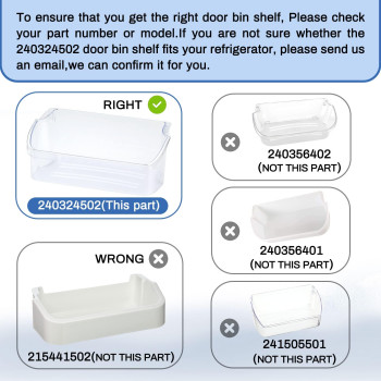 240324502 Refrigerator Door Bin Shelf Replacement Compatible With Frigidaire Kenmore Electrolux Ps429767 Ap2549806 Lfss231