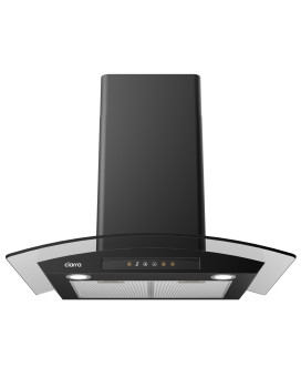 Ciarra Black Range Hood 30 Inch With Soft Touch Control 450 Cfm Stove Vent Hood For Kitchen With 3 Speed Exhaust Fan Auto Shut O