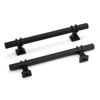 Goldenwarm Cabinet Handles Matte Black Cabinet Pulls 5 Inch Black Drawer Pulls Handware For Kitchen Black Rustic Square Cabinet