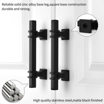 Goldenwarm Cabinet Handles Matte Black Cabinet Pulls 3 Inch Black Drawer Pulls Handware For Kitchen Black Rustic Square Cabinet