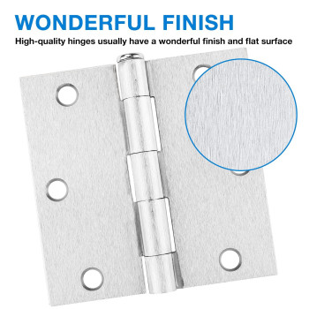 30 Pack Square Door Hinges Satin Nickel 35 X 35 Inch Brushed Nickel Door Hinges 3 12 Interior Door Hinges Square Corners