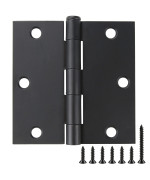 30 Pack Black Door Hinges 35 Inch Square Corner Matte Black Hinges For Doors 3 12 Interior Door Hinges Black Door Hardware H