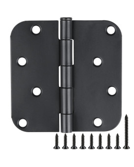 12 Pack Black Exterior Door Hinges 4 Inch Matte Black Door Hinges 4 Inch Black Hinges For Doors Rounded Edge 58 Radius Corner