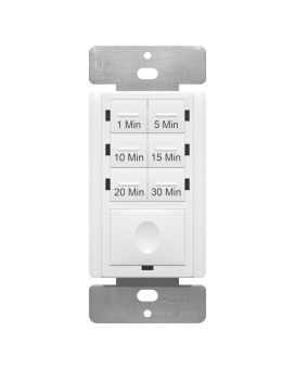 Enerlites 30Minute No Neutral Wire Countdown Timer Switch 1510152030 Min For Bathroom Fans Heaters Lights Led Indicat