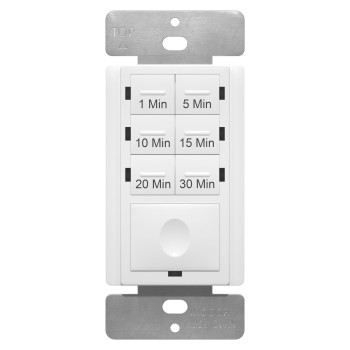 Enerlites 30Minute No Neutral Wire Countdown Timer Switch 1510152030 Min For Bathroom Fans Heaters Lights Led Indicat