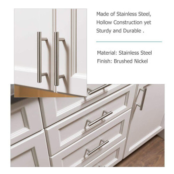 Homdiy Brushed Nickel Cabinet Pulls Cabinet Handles 212In64Mm Center To Center Dresser Drawer Handles Silver Drawer Pulls F