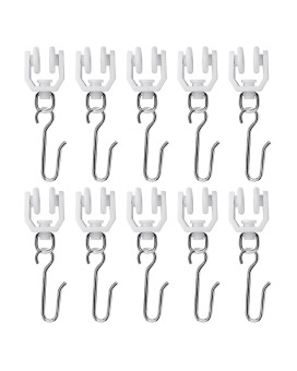 Vrss Accessories Kit For Flexible Bendable Curved Ceilingside Wall Curtain Track Hardware Set 10Pcs Roller Hooks