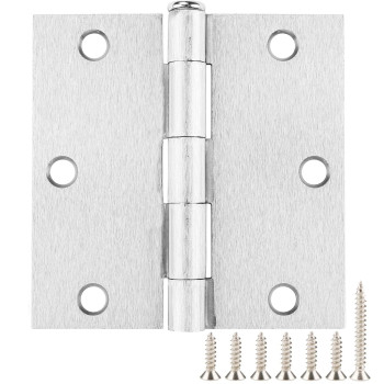 18 Pack Door Hinges Brushed Nickel 35 Inch Door Hinges For Doors Interior Door Hinges Bathroom Pantry Bedroom Satin Nickel Door