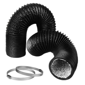 Dryer Vent Hose 3 Inch Air Duct 16 Feet Flexible Adjustable Pvc Heavyduty Fourlayer Air Duct Hose With 2 Screw Clamps For Hvac