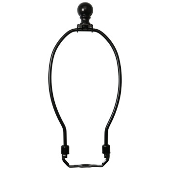 Dgbrsm 10 Inch Lamp Harp Holder With 112 Inch Lamp Finial Oil Rubbed Black Steel Ball Knob Lamp Shade Finial For Table And Flo