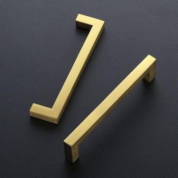 Ravinte 25 Pack 614 Inch Square Cabinet Handles Brushed Brass Kitchen Cupboard Hardware Stainless Steel Cabinet Pulls 614