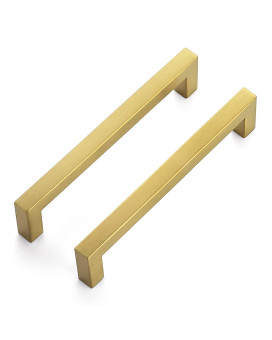 Ravinte 30 Pack 614 Inch Square Cabinet Handles Brushed Brass Kitchen Pulls For Cabinets Stainless Steel Kitchen Hardware Cabi