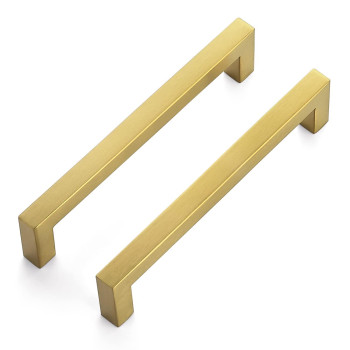 Ravinte 30 Pack 614 Inch Square Cabinet Handles Brushed Brass Kitchen Pulls For Cabinets Stainless Steel Kitchen Hardware Cabi