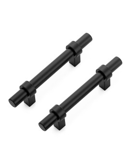 Ravinte 30 Pack 5 Inch Cabinet Pulls Matte Black Kitchen Cabinet Hardware Cupboard Handles With Square Base 5 Length 3 Hole