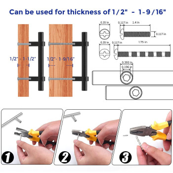 Ravinte 15 Pack 5 Inch Cabinet Pulls Matte Black Kitchen Cabinet Hardware Cupboard Handles With Square Base 5 Length 3 Hole