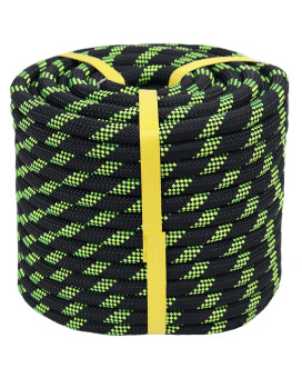 Crayza Double Braided Arborist Rope 12 In X 50 Ft Climbing Rope High Strength Polyester Rope For Tree Climbing Pulling Swing