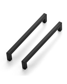 Ravinte 5 Pack 8 Inch Kitchen Square Cabinet Handles Matte Black Cabinet Pulls Black Drawer Pulls Kitchen Cabinet Hardware Kitch