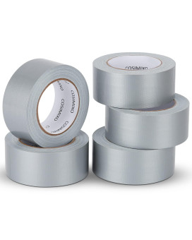 Cosimixo 5Pack Silver Heavy Duty Duct Tape 2 Inches X 30 Yards Strong Flexible No Residue Allweather And Tear By Hand B