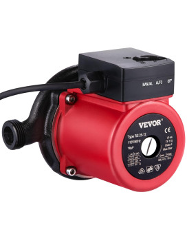 Vevor Hot Water Recirculating Pump 245W 110V Water Circulator Pump Automatic Start Circulating Pump Npt 34 Wbrass Fittings