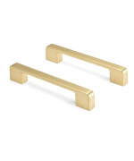 Rergy 5In Gold Cabinet Pulls Kitchen Cabinet Handles 10 Pack Gold Drawer Pulls Brushed Brass Cabinet Pulls Zinc Alloy Gold Han