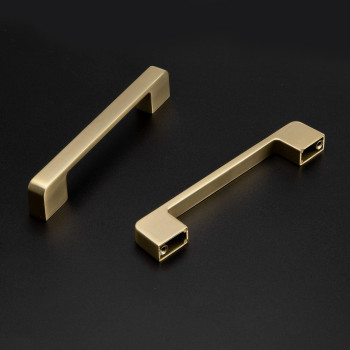 Rergy 5 Inch Cabinet Pulls Brushed Brass Kitchen Cabinet Handles 25 Pack Gold Drawer Pulls Kitchen Cabinet Hardware Zinc Alloy