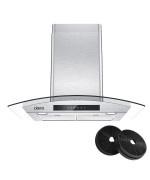 Wall Mount Range Hood With Carbon Filters 30 Inch Range Hood With Soft Touch Control Timer Function Ducted And Ductless Conve