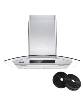 Wall Mount Range Hood With Carbon Filters 30 Inch Range Hood With Soft Touch Control Timer Function Ducted And Ductless Conve